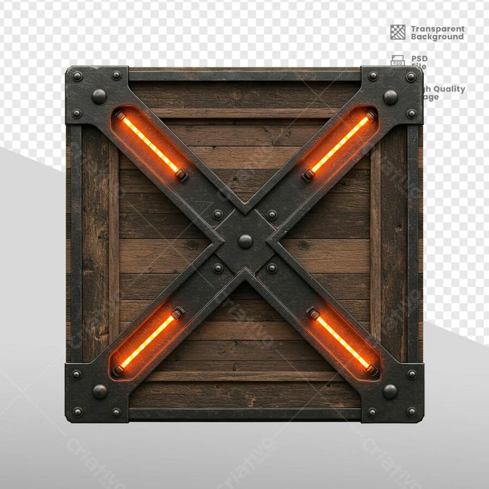 ELEMENTOS 3D RUSTICO MADEIRA E FERRO 23
