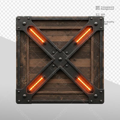 ELEMENTOS 3D RUSTICO MADEIRA E FERRO 23