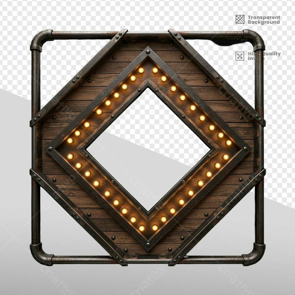ELEMENTOS 3D RUSTICO MADEIRA E FERRO 34