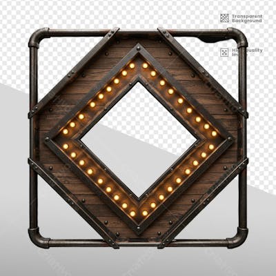 ELEMENTOS 3D RUSTICO MADEIRA E FERRO 34