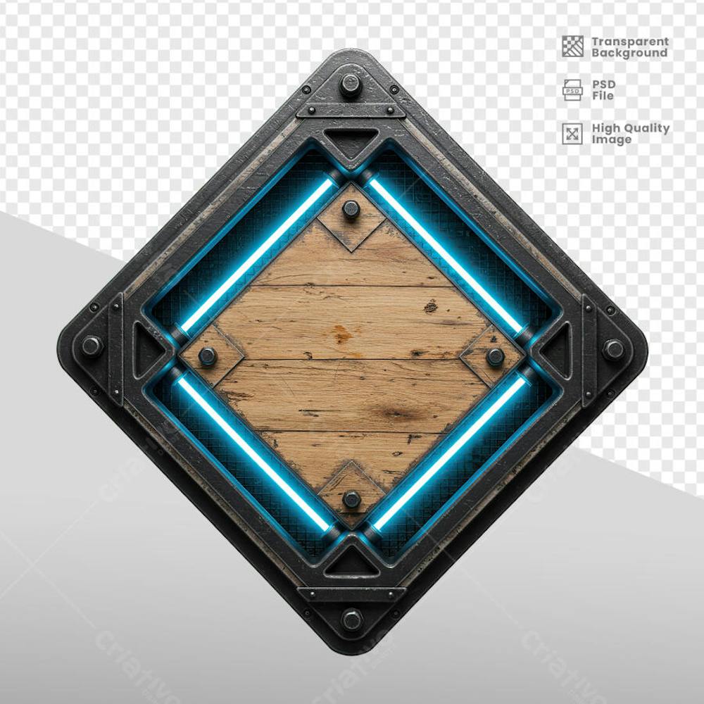 ELEMENTOS 3D RUSTICO MADEIRA E FERRO 30