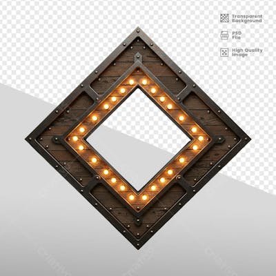 ELEMENTOS 3D RUSTICO MADEIRA E FERRO 36