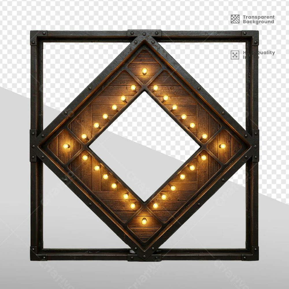 ELEMENTOS 3D RUSTICO MADEIRA E FERRO 37