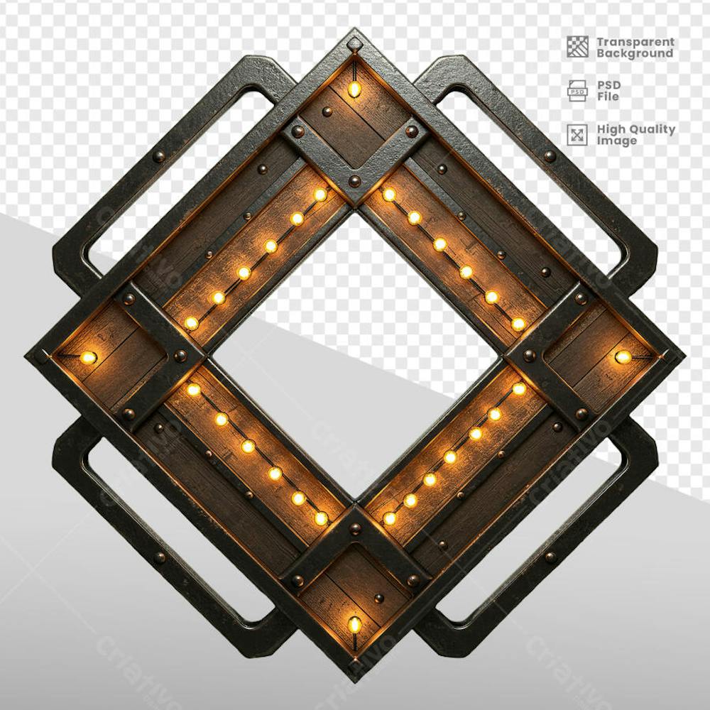 ELEMENTOS 3D RUSTICO MADEIRA E FERRO 38