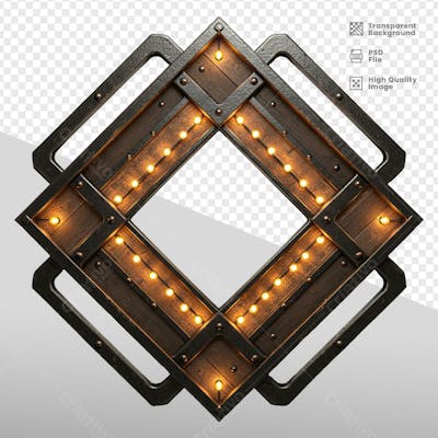 ELEMENTOS 3D RUSTICO MADEIRA E FERRO 38
