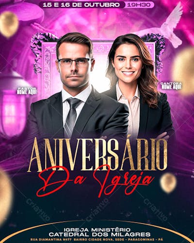 FLYER ANIVERSÁRIO DA IGREJA
