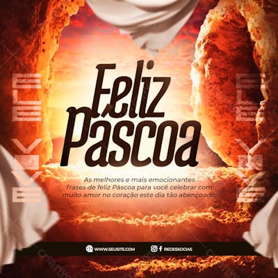 FLYER MIDIA SOCIAL - FELIZ PÁSCOA