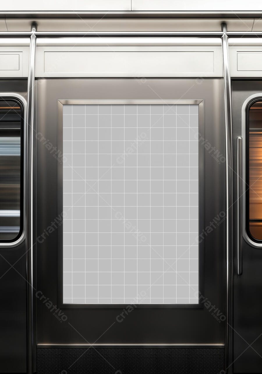 Mockup de Anúncio em Metrô: Design Moderno