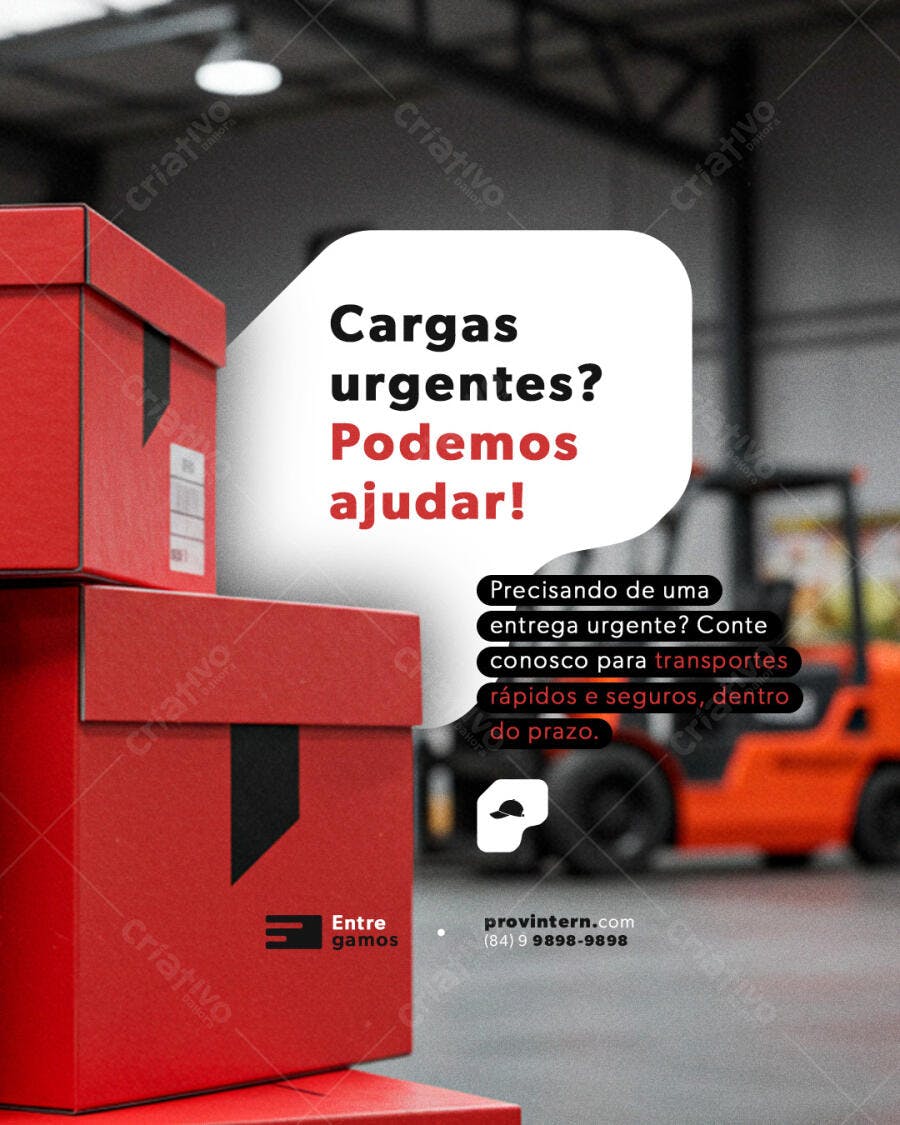 Flyer para Empresa de Logística PSD Editável