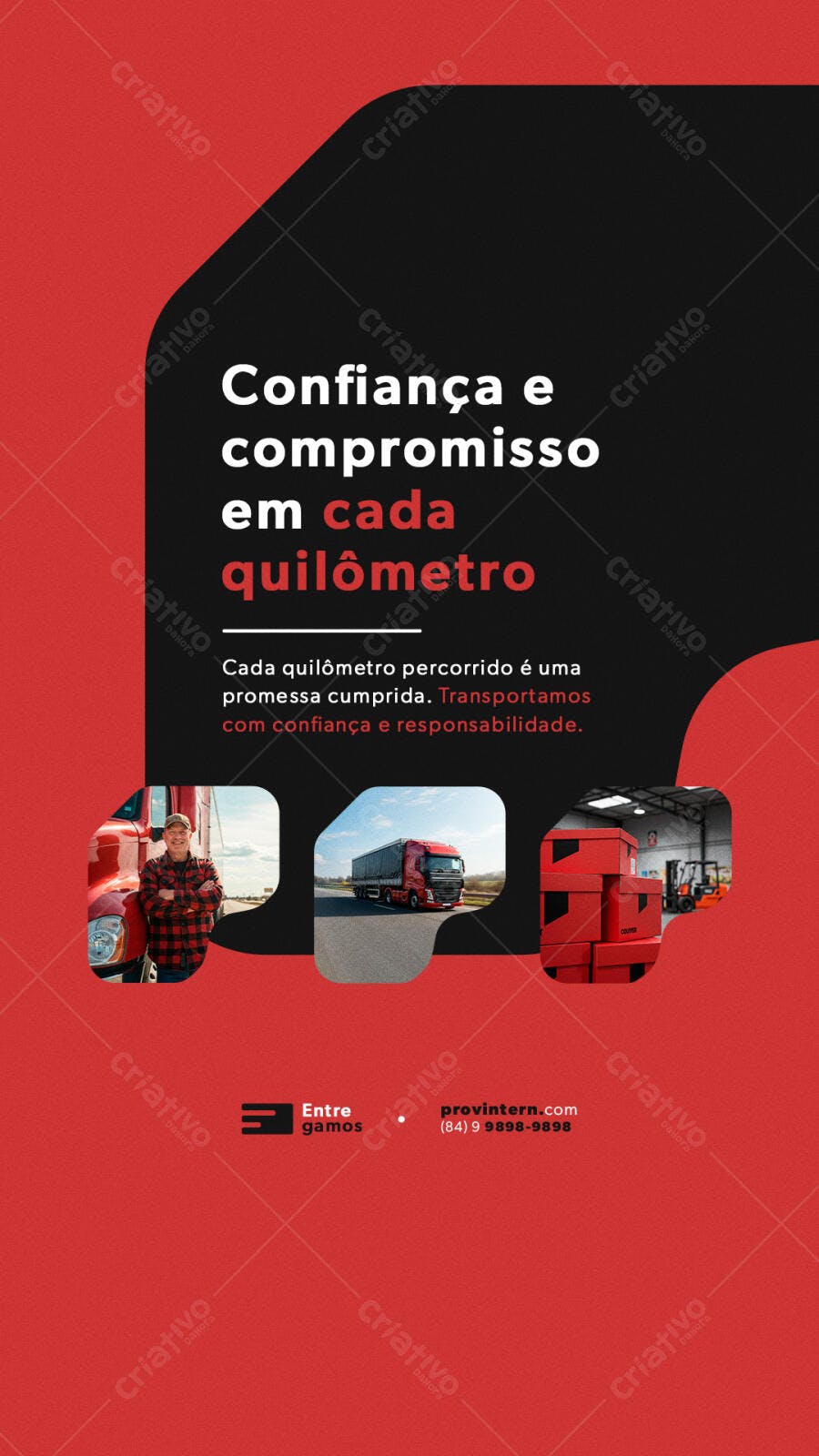 Flyer Transporte e Logística PSD Editável