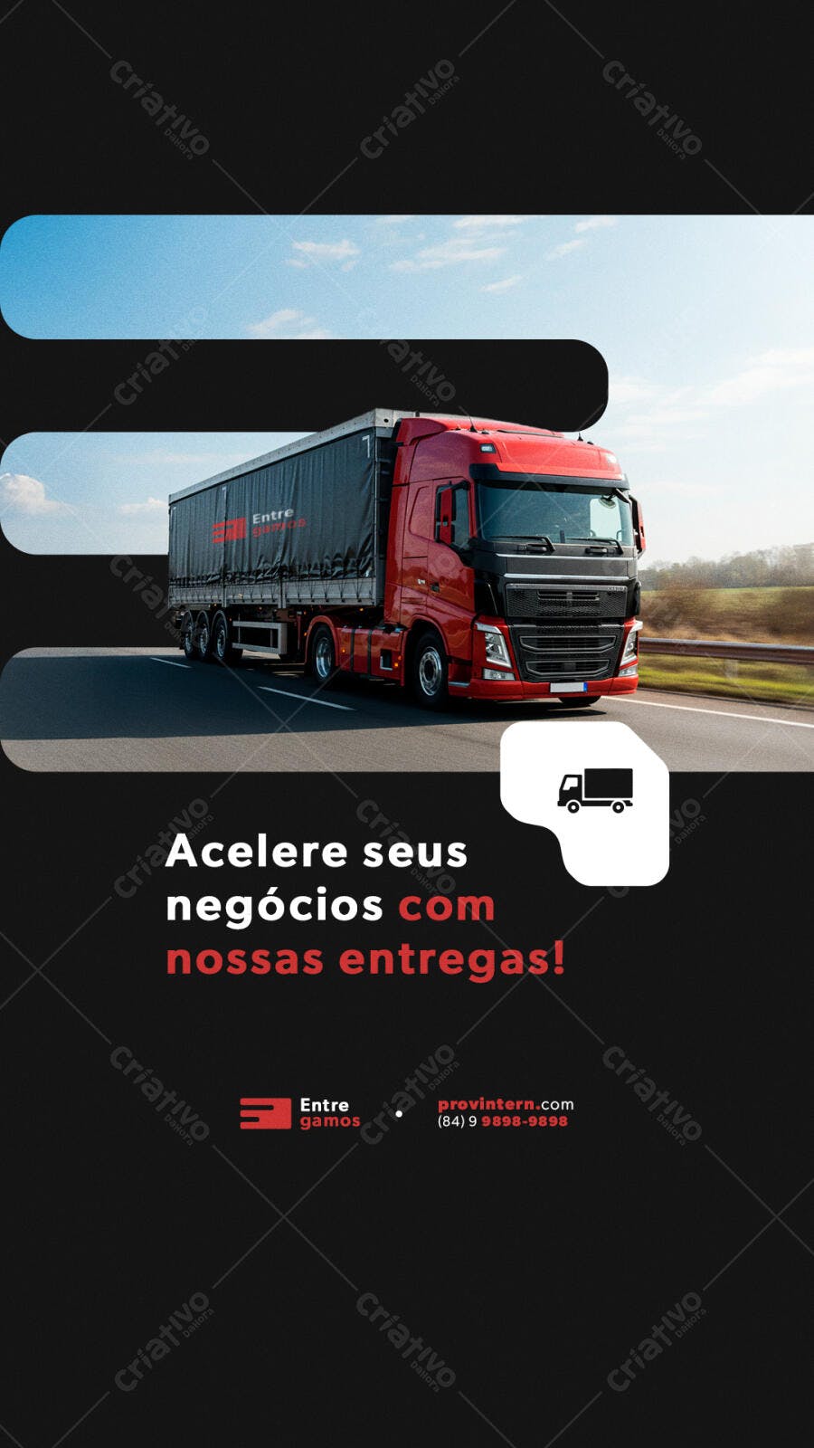 Flyer para Logística e Transportes PSD Editável