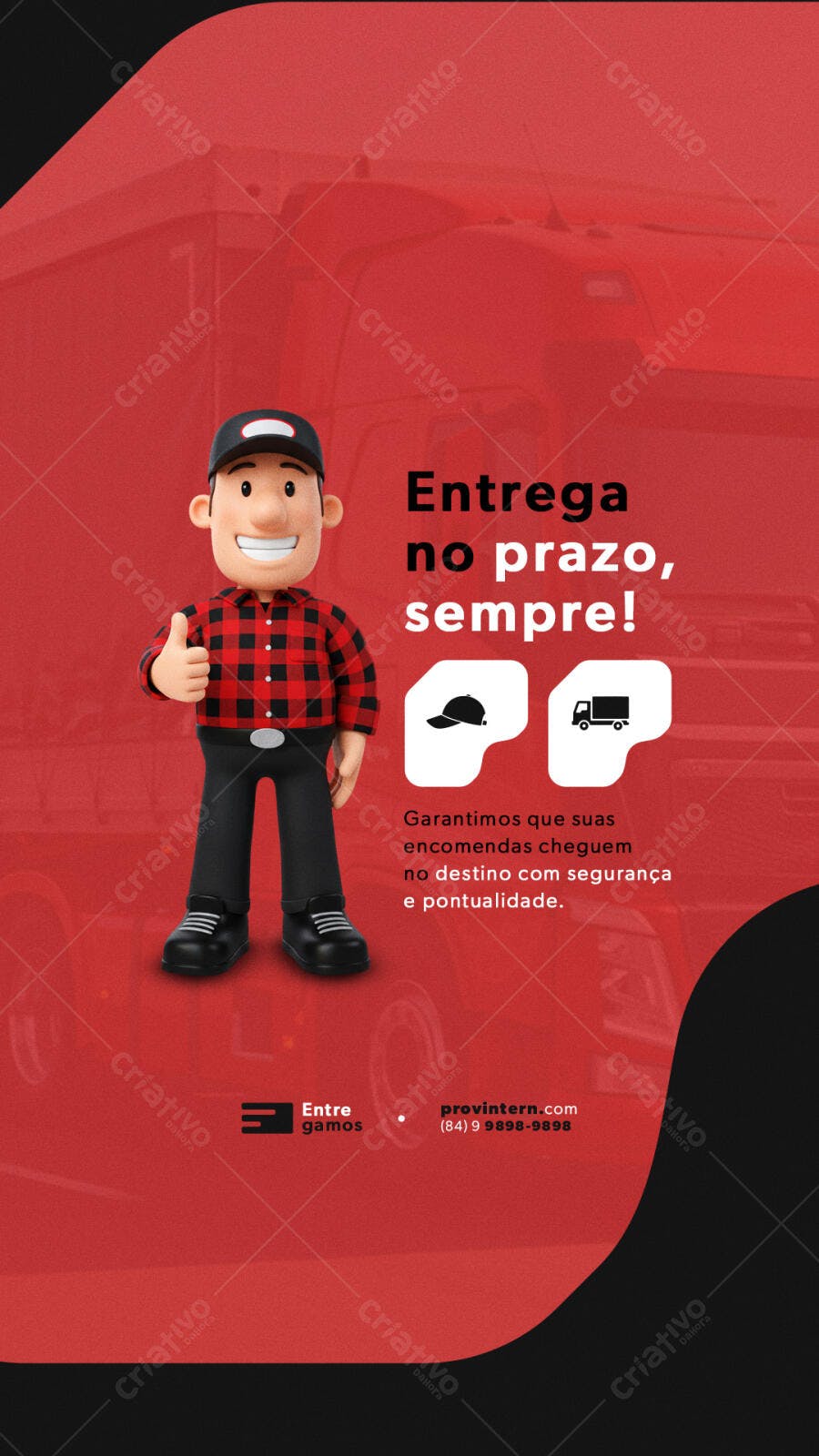 Flyer para Logística e Entrega PSD Editável