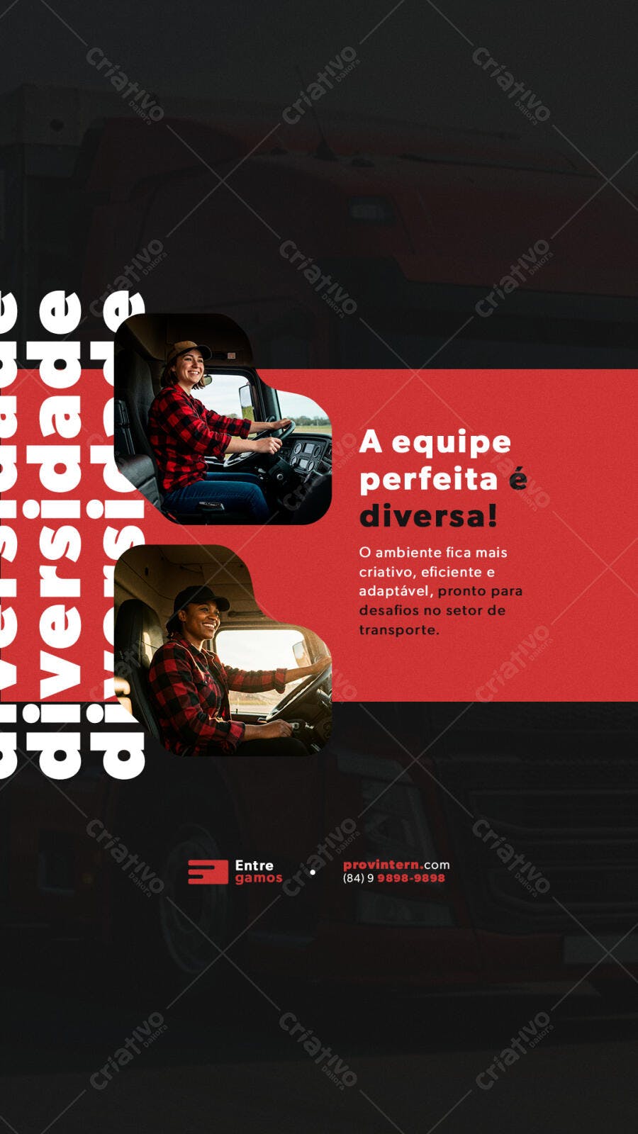 Flyer Diversidade no Transporte PSD Editável
