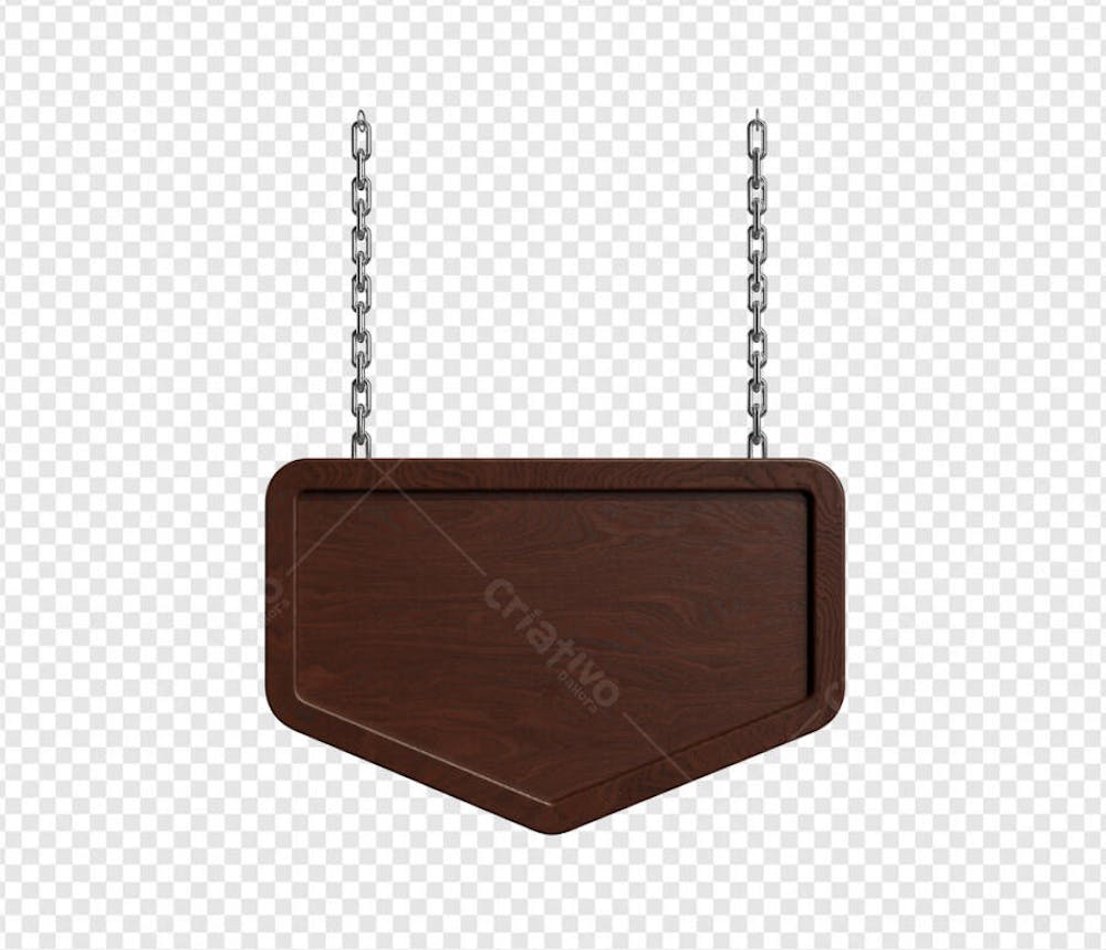 PLACA PENDURADA DE MADEIRA  COM CORRENTE 2