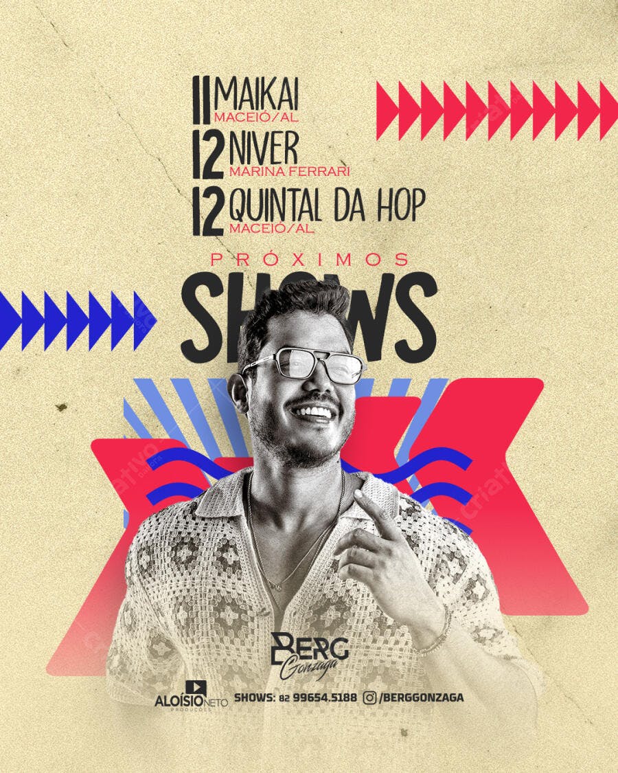 Flyer para Shows Musicais PSD Editável
