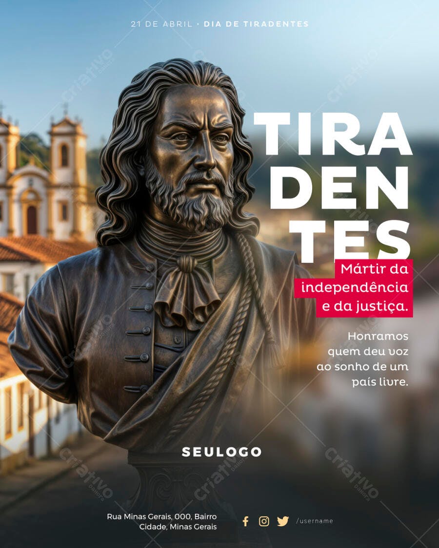 Template Dia de Tiradentes 21 de Abril Psd Editável