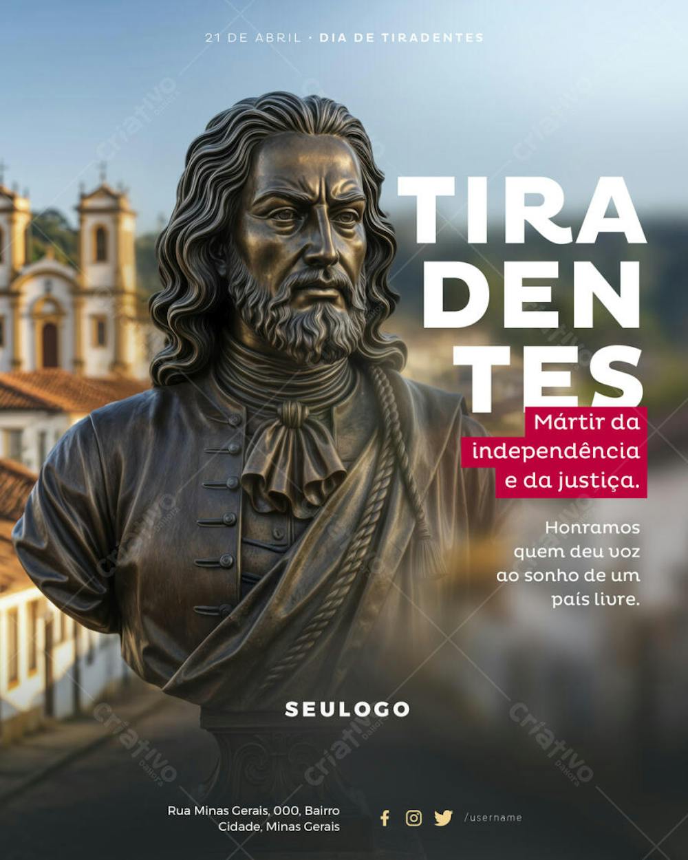 Psd Editável • 21 de abril - Dia de Tiradentes 04-25 - 02