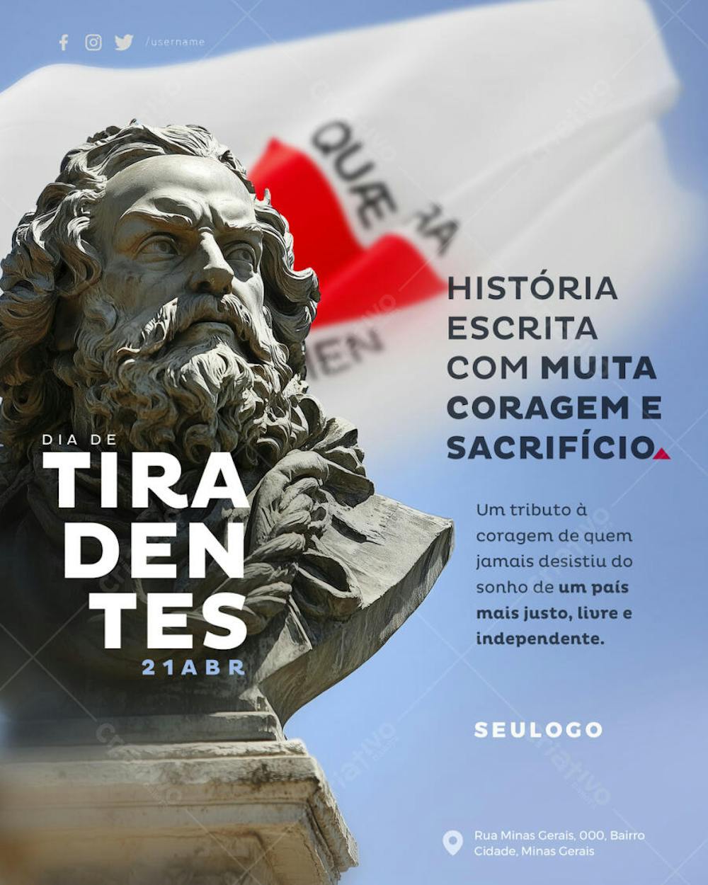 Psd Editável • 21 de abril - Dia de Tiradentes 04-25 - 03