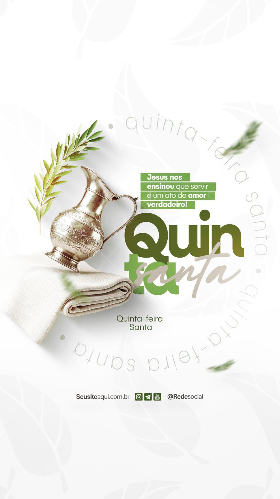Flyer Quinta-feira Santa PSD Editável