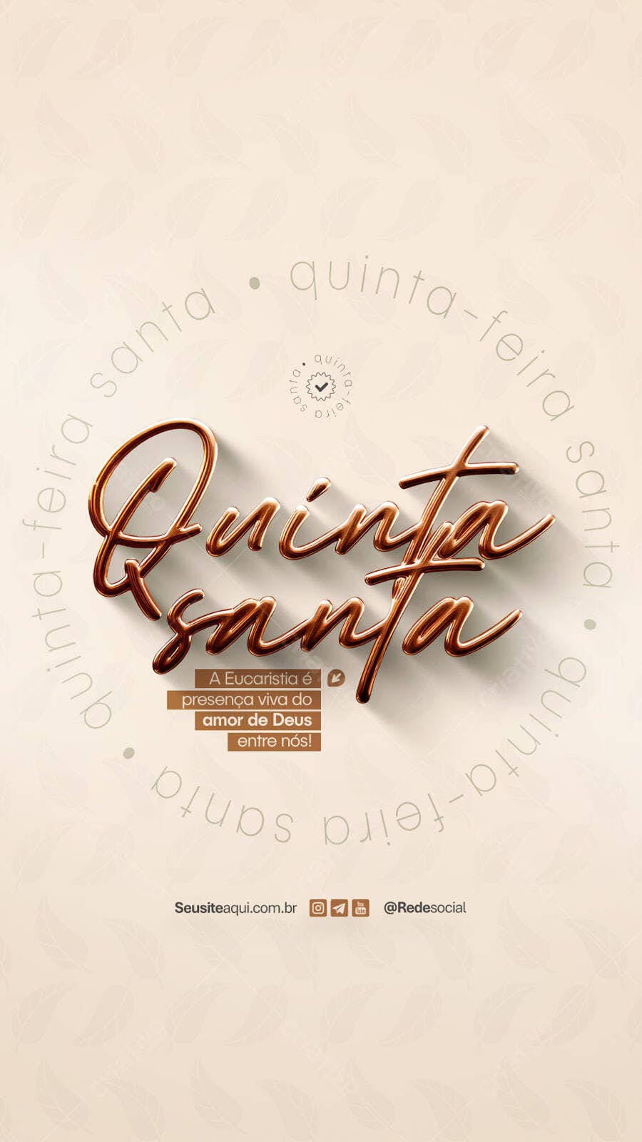 Flyer para Quinta Santa PSD Editável