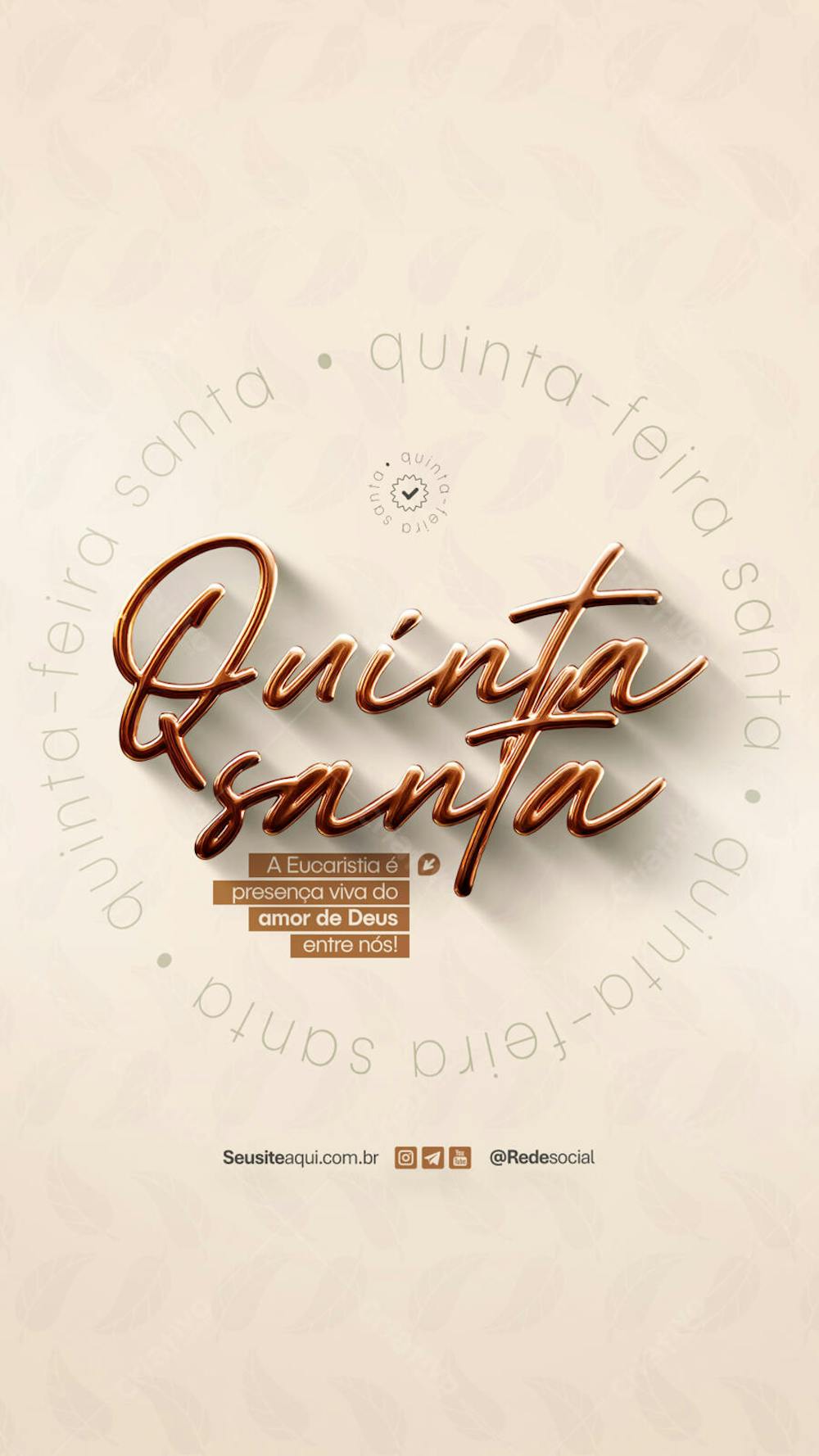 Quinta-feira Santa lava pés 17 de Abril Social Media PSD Editável (5)