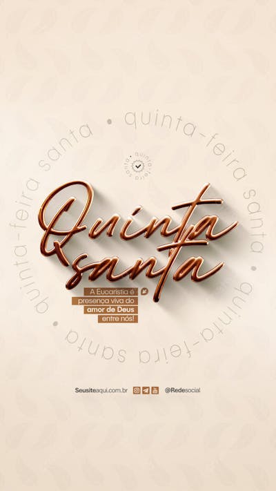 Quinta-feira Santa lava pés 17 de Abril Social Media PSD Editável (5)