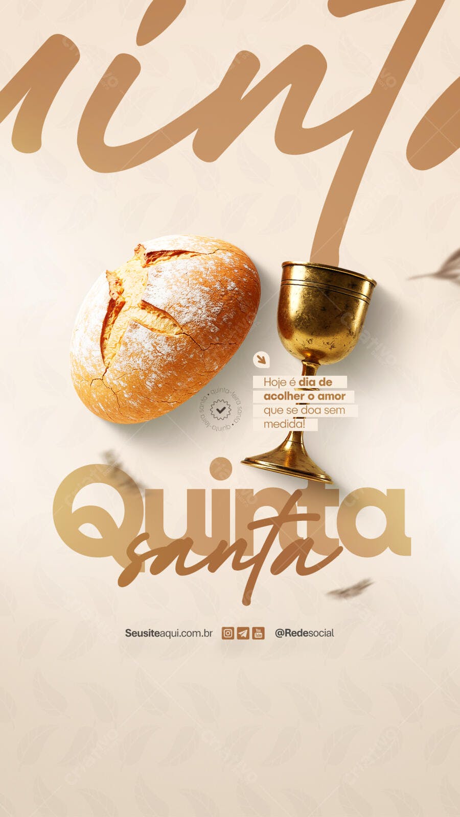 Flyer para Quinta Santa PSD Editável