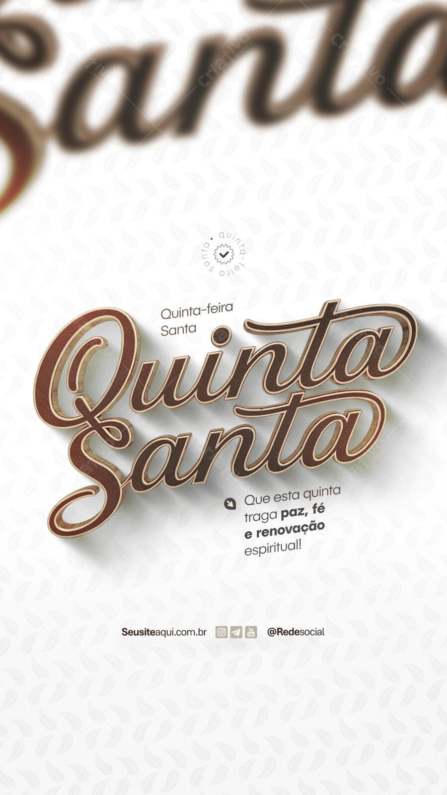 Flyer para Quinta Santa PSD Editável