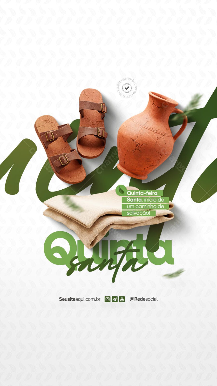 Flyer Quinta-Feira Santa PSD Editável