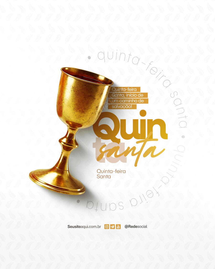 Flyer Quinta-feira Santa PSD Editável