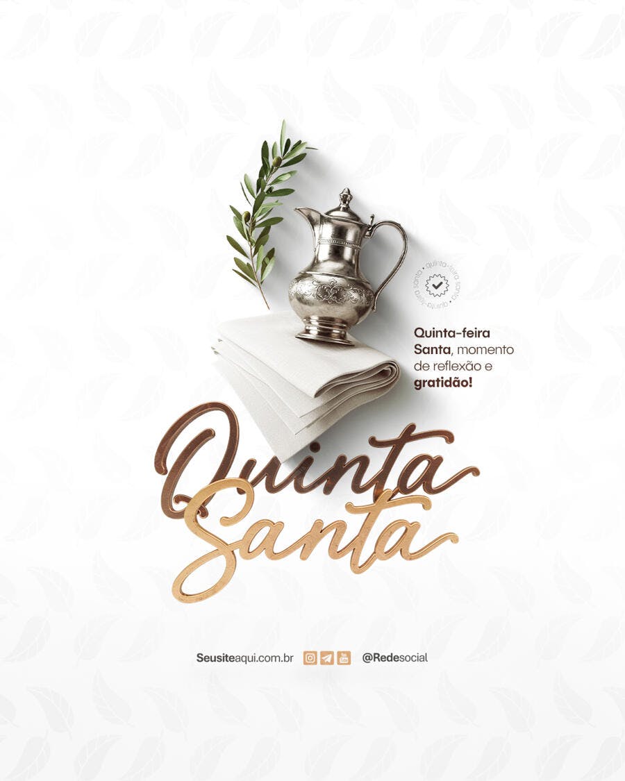 Post para Quinta Santa PSD Editável