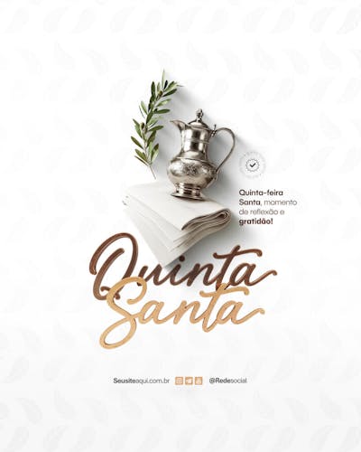 Quinta-feira Santa lava pés 17 de Abril Social Media PSD Editável (9)