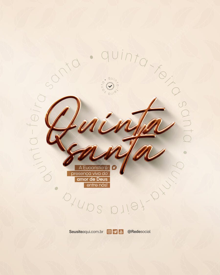 Post para Quinta Santa PSD Editável