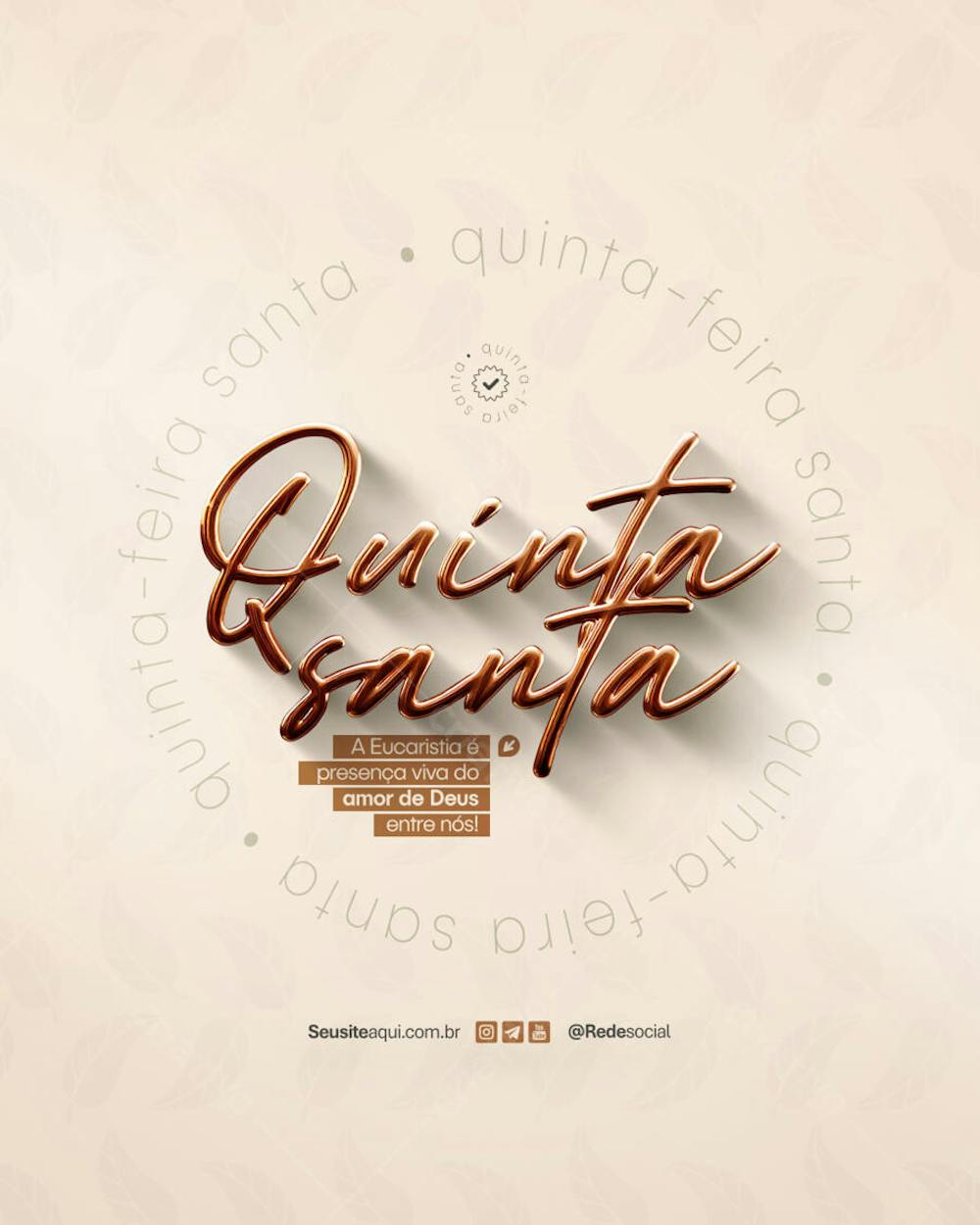 Quinta-feira Santa lava pés 17 de Abril Social Media PSD Editável (13)