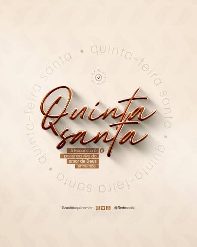 Quinta-feira Santa lava pés 17 de Abril Social Media PSD Editável (13)