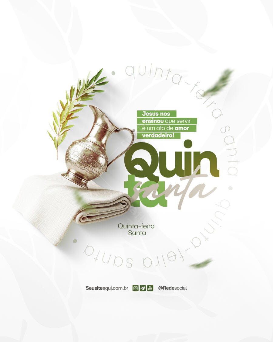 Flyer para Quinta-feira Santa PSD Editável