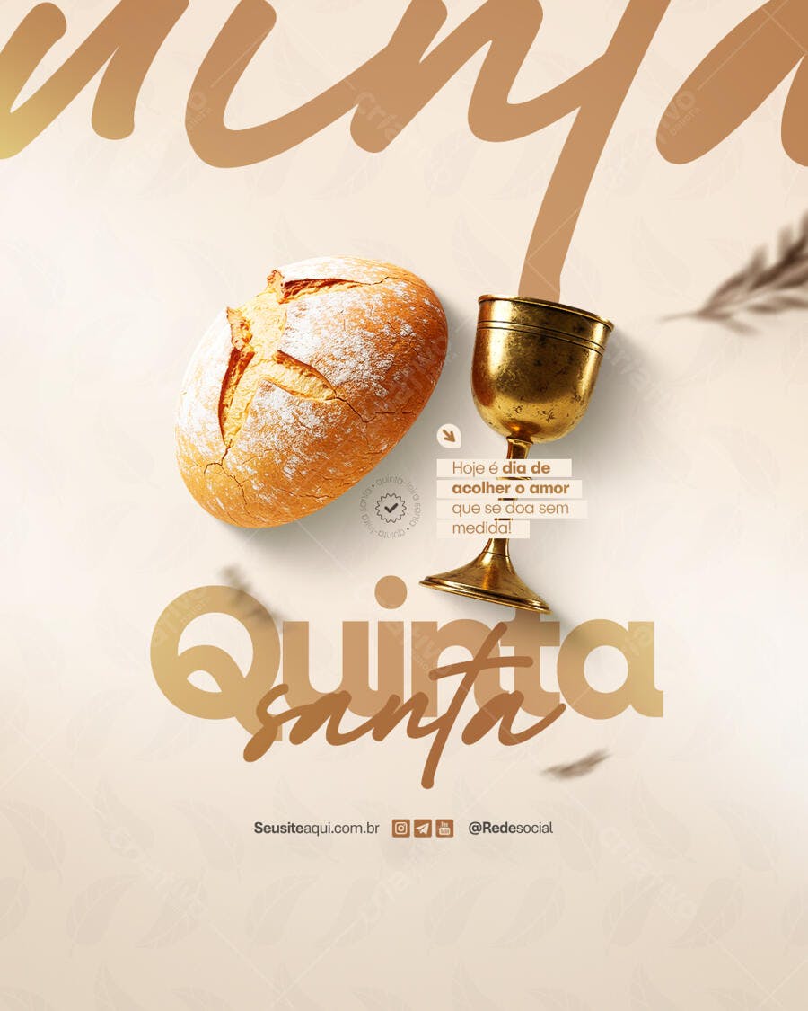 Flyer para Quinta Santa PSD Editável