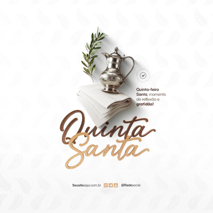 Post para Quinta Santa PSD Editável