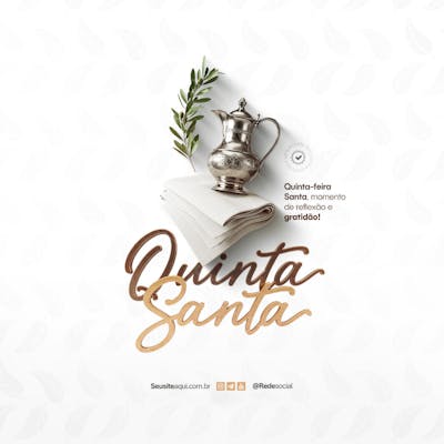 Quinta-feira Santa lava pés 17 de Abril Social Media PSD Editável (15)