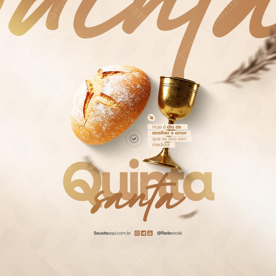 Flyer para Quinta Santa PSD Editável