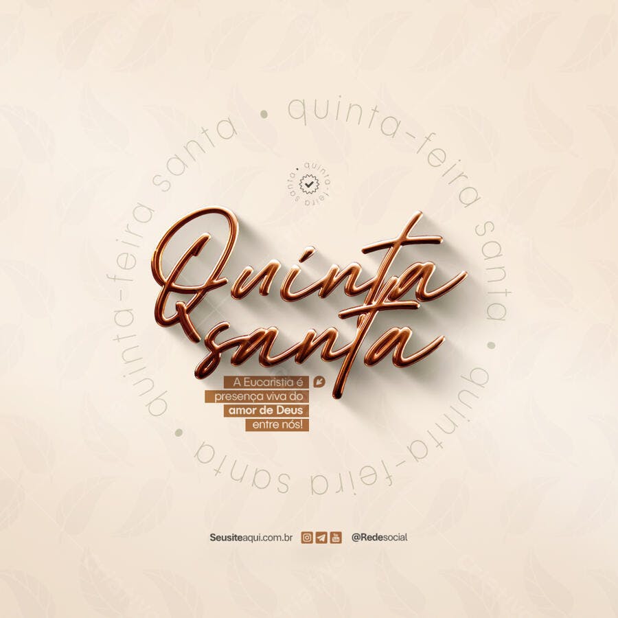 Flyer Quinta-Santa PSD Editável