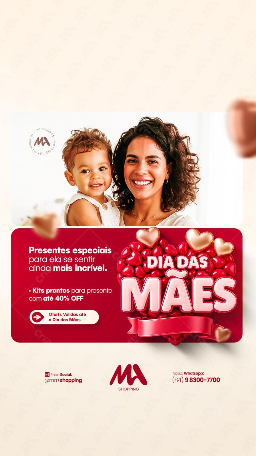 Flyer Dia das Mães PSD Editável