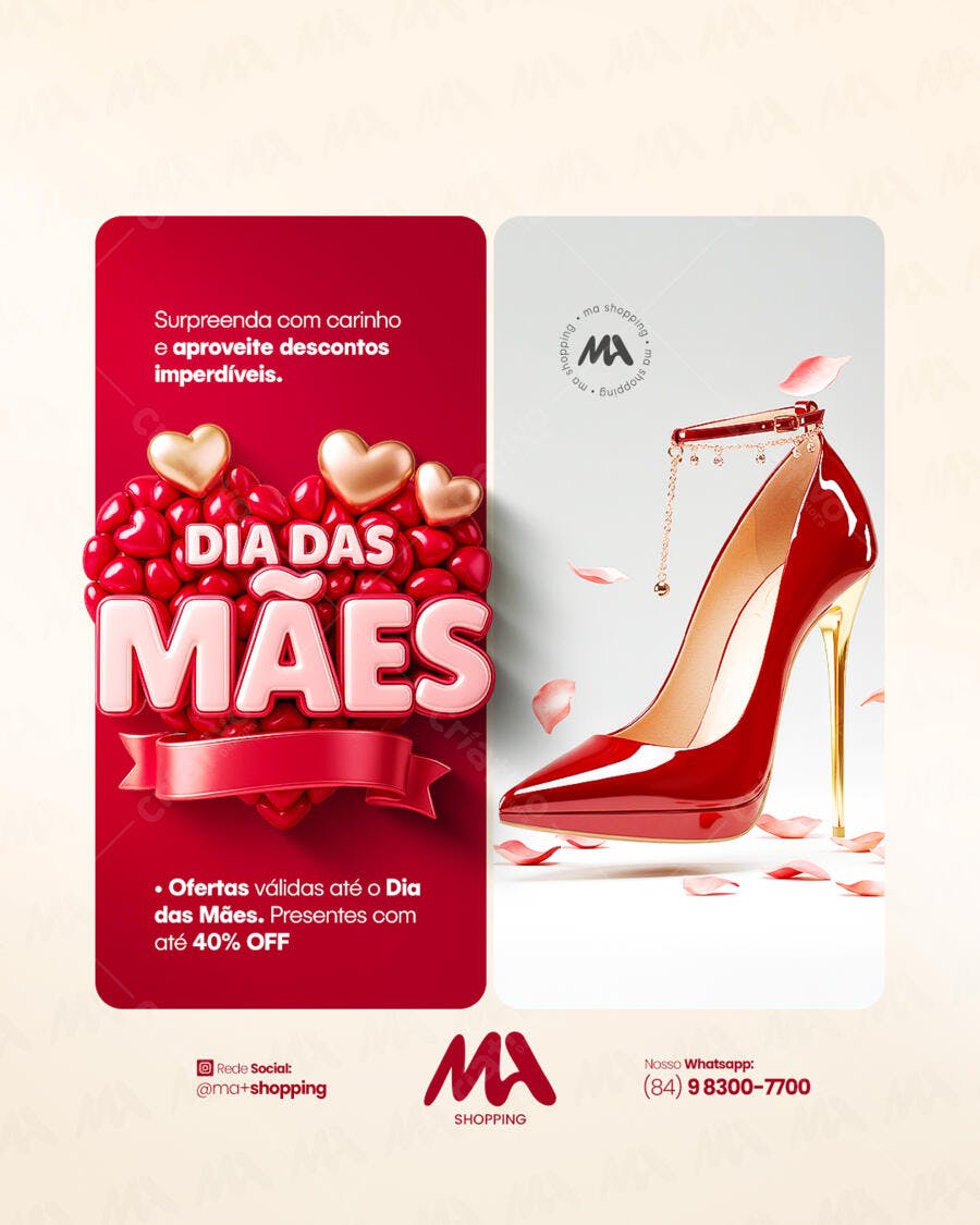 Flyer Dia das Mães PSD Editável