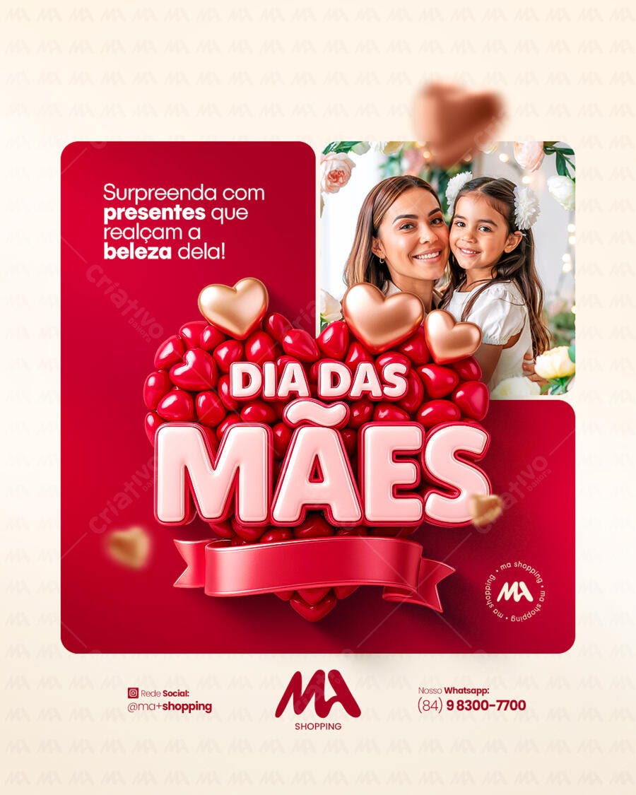 Postagem Dia das Mães PSD Editável