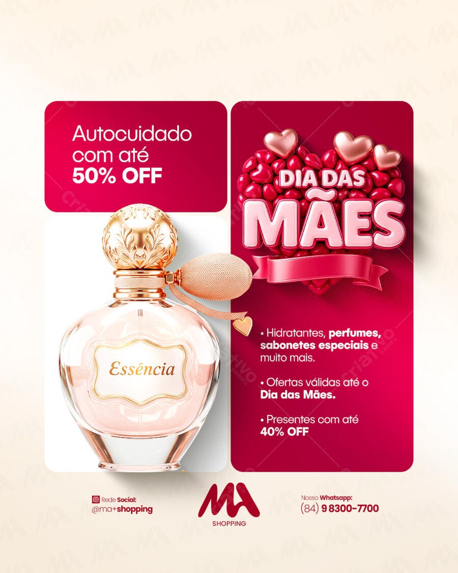 Flyer Dia das Mães PSD Editável