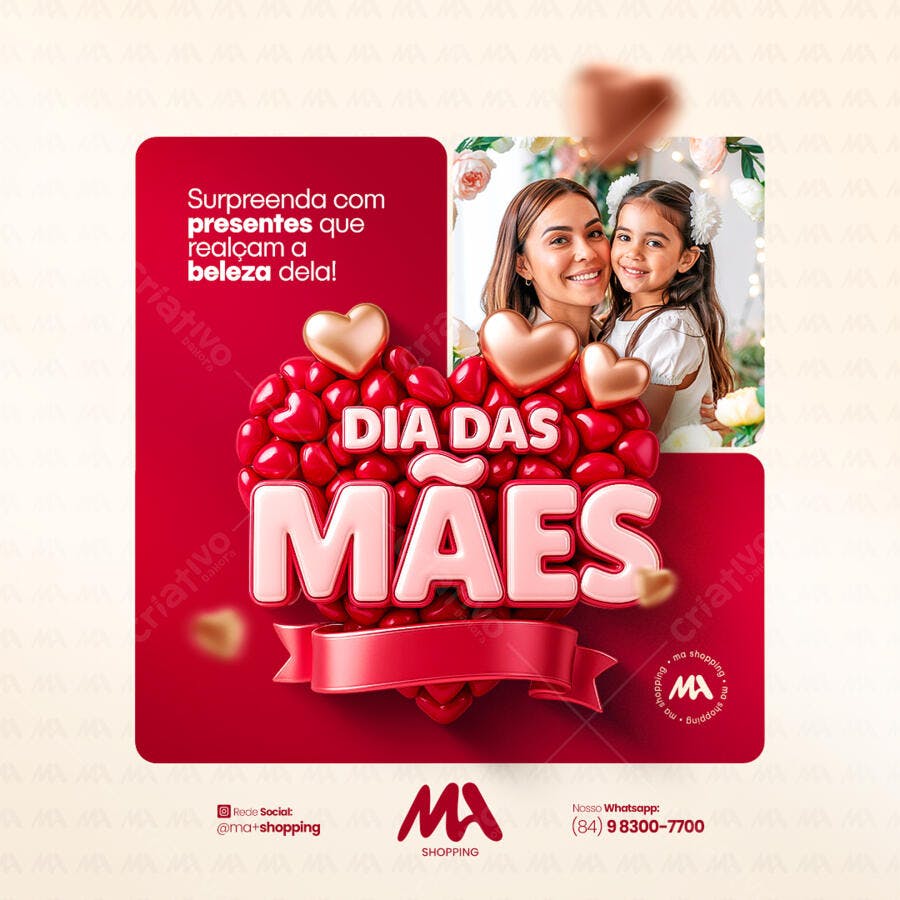 Flyer Dia das Mães PSD Editável