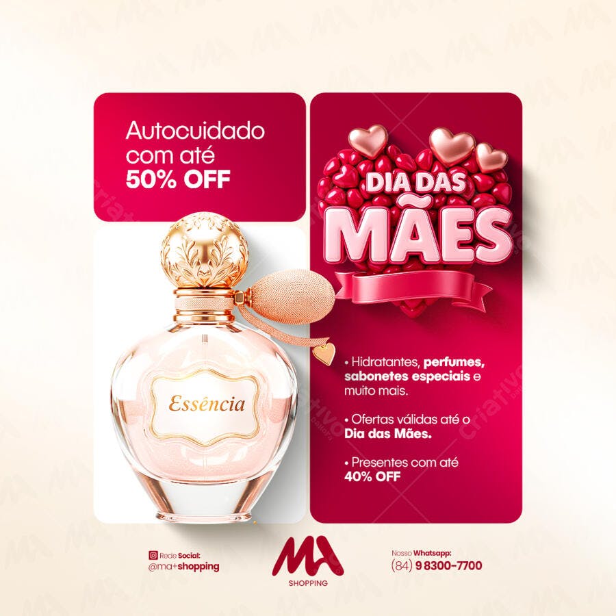 Flyer Dia das Mães PSD Editável
