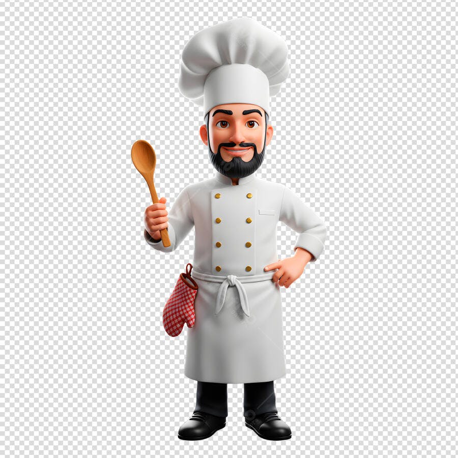 Chef de Cozinha Ilustração PSD Editável