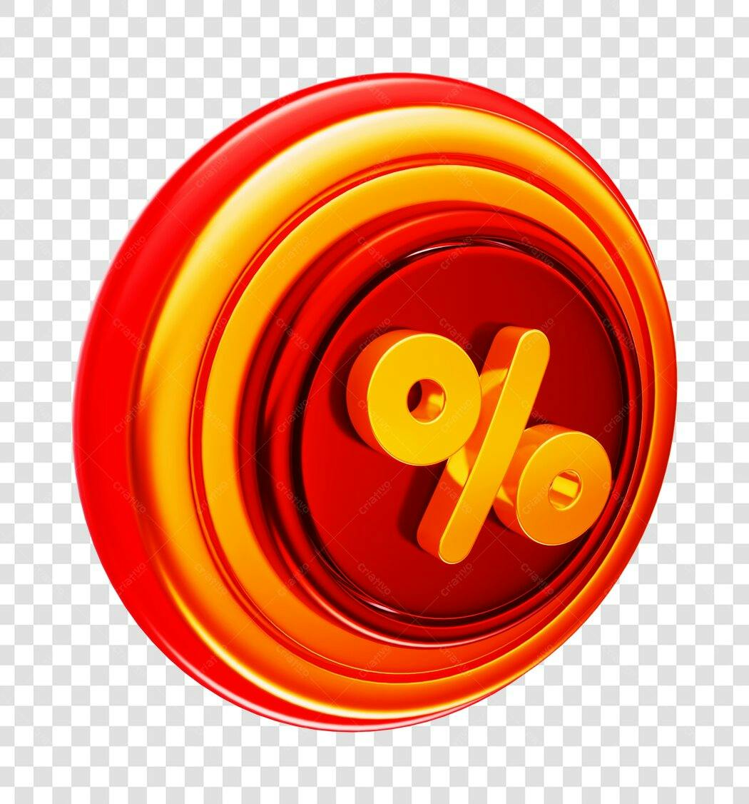 Ícone de Porcentagem PNG com fundo transparente