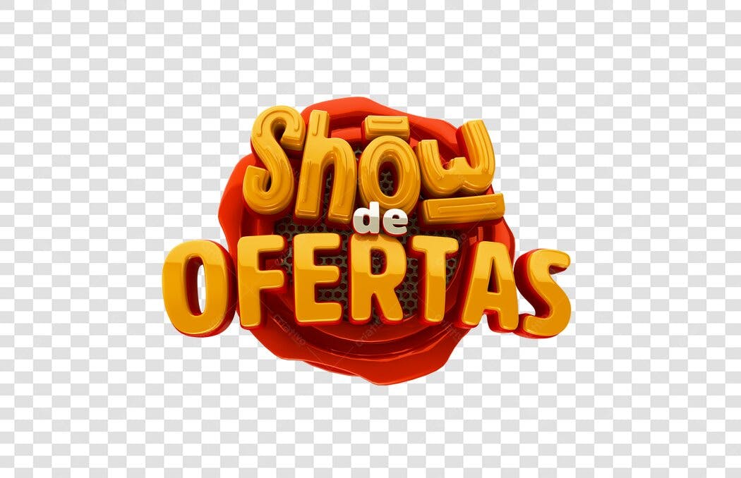 Banner Show de Ofertas Vermelho e Amarelo PNG com fundo transparente